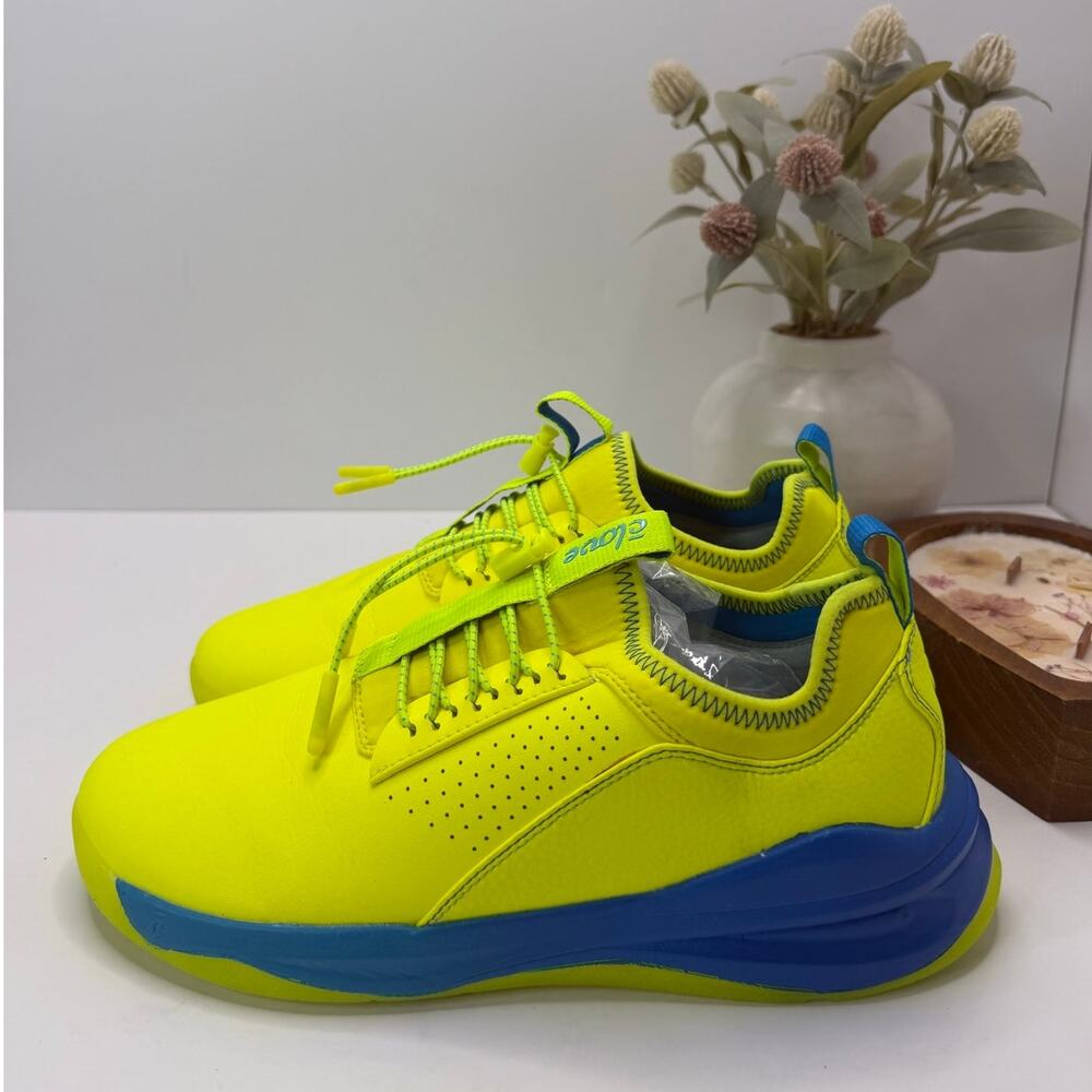 Clove Classic Nursing Sneaker Neon Yellow/Blue Women 8.5 Healthcare Medical